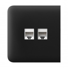 Фронтальна панель Ajax SideCover (LAN) black/чорна для інтернет-розетки Outlet (LAN)