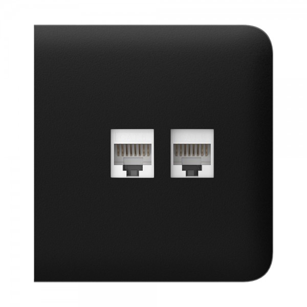 Фронтальна панель Ajax SideCover (LAN) black/чорна для інтернет-розетки Outlet (LAN)