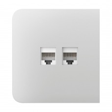 Фронтальна панель Ajax SideCover (LAN) white/біла для інтернет-розетки Outlet (LAN)