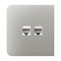 Фронтальна панель Ajax SideCover (LAN) oyster/устрична для інтернет-розетки Outlet (LAN)