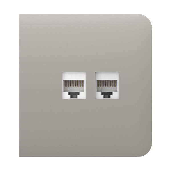 Фронтальна панель Ajax SideCover (LAN) oyster/устрична для інтернет-розетки Outlet (LAN)
