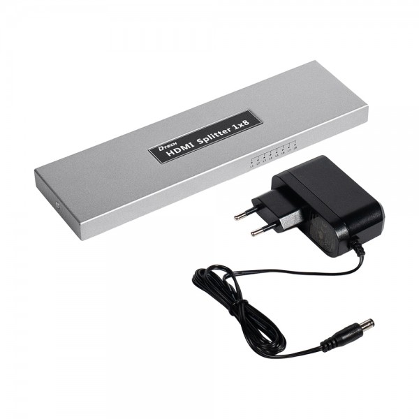 Розгалужувач відеосигналу HDMI 1x8 4K Dtech DT-7148B(MS)