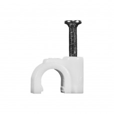 Скоба з цвяхом E-NET 5 мм біла, 100 штук