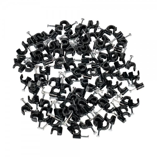 Скоба з цвяхом E-NET 5 мм чорна, 100 штук