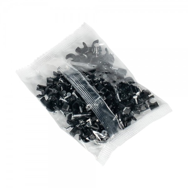 Скоба з цвяхом E-NET 5 мм чорна, 100 штук