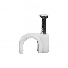 Скоба з цвяхом E-NET 6 мм біла, 100 штук