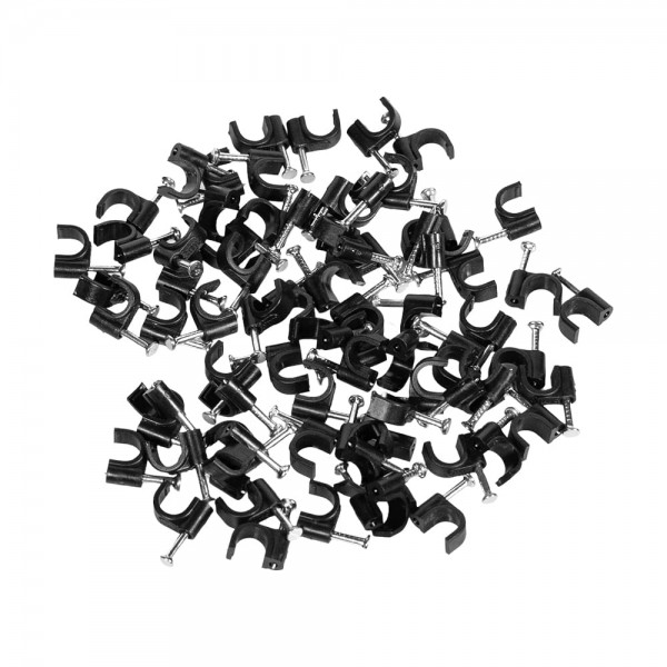 Скоба з цвяхом E-NET 6 мм чорна, 100 штук