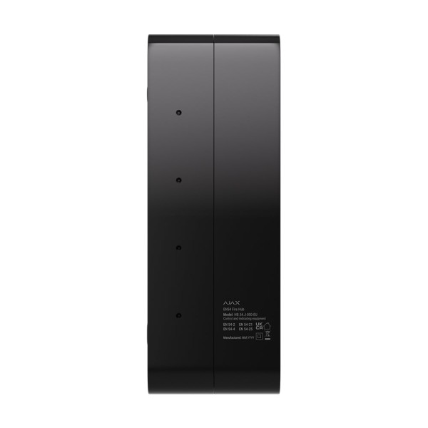 Бездротовий ППКП Ajax EN54 Fire Hub Jeweller Black з Wi-Fi, 2G/4G, Ethernet, підтримкою до 200 пристроїв та 40 пожежних зон