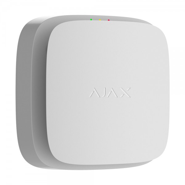 Бездротовий адресний пожежний датчик диму, комбінований з оповіщувачем звуковим Ajax EN54 FireProtect (Smoke/Sounder) Jeweller White