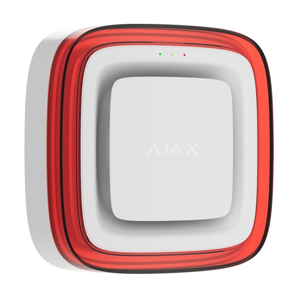 Бездротовий адресний пожежний оповіщувач світлозвуковий Ajax EN54 FireProtect (Sounder/VAD) Jeweller White