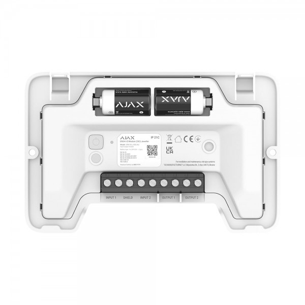 Бездротовий адресний модуль подвійного вводу/виводу Ajax EN54 I/O Module (2X2) White для пожежної сигналізації