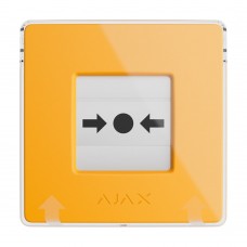 Бездротова кнопка для активації пожежної тривоги вручну Ajax ManualCallPoint Yellow Jeweller