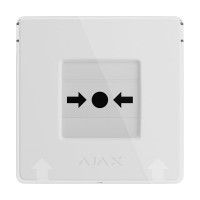Бездротова кнопка для активації пожежної тривоги вручну Ajax ManualCallPoint White Jeweller