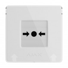 Бездротова кнопка для активації пожежної тривоги вручну Ajax ManualCallPoint White Jeweller