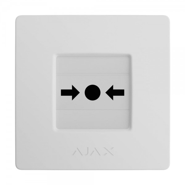 Бездротова кнопка для активації пожежної тривоги вручну Ajax ManualCallPoint White Jeweller