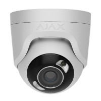 IP-відеокамера 8Mp Ajax TurretCam HL (8 Mp/2.8 mm) White 2.8mm, ІЧ+LED-підсвічування, з мікрофоном