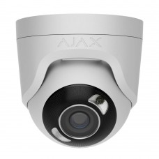 IP-відеокамера 8Mp Ajax TurretCam HL (8 Mp/2.8 mm) White 2.8mm, ІЧ+LED-підсвічування, з мікрофоном