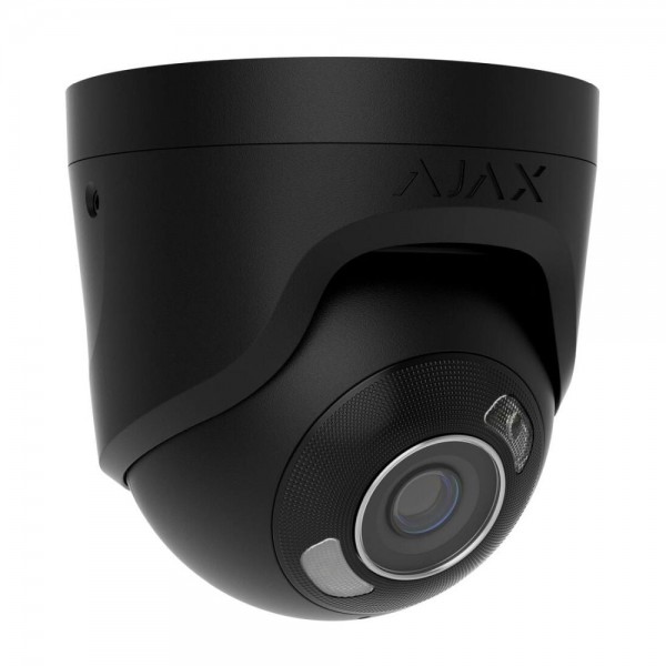 IP-відеокамера 8Mp Ajax TurretCam HL (8 Mp/4 mm) Black 4mm, ІЧ+LED-підсвічування, з мікрофоном