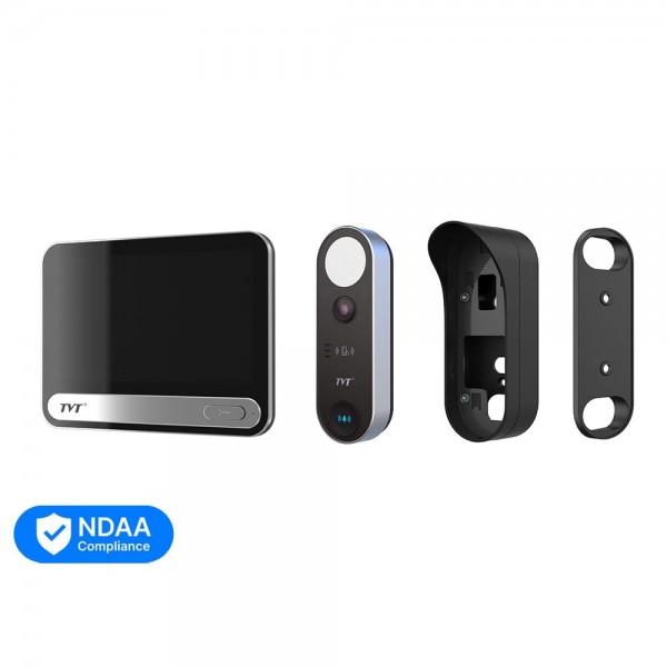 Комплект IP-відеодомофона з WiFi TVT TE-KT6101-001 Black: відеодомофон 7