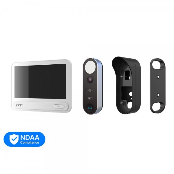 Комплект IP-відеодомофона з WiFi TVT TE-KT6101-001 White: відеодомофон 7