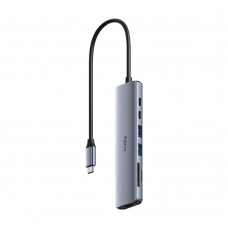 USB-C хаб 7-в-1 Cudy UH407 HDMI 4K@60Hz, 2 USB-A, 2 USB-C, SD-card, TF-card