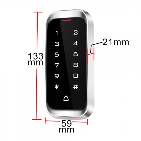 Клавіатура з контролером і зчитувачем EM-Marine, HID та Mifare Trinix TRK-1107EHMW водонепроникна
