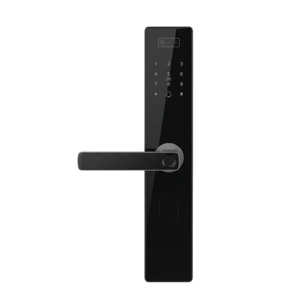 Замок біометричний автономний Trinix TRL-8808WFV Black L/R з WiFi, розпізнаванням облич, зчитувачем відбитків пальців і карт Mifare