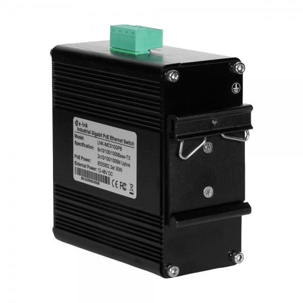 PoE-комутатор 10-портовий E-LINK LNK-IMC010GPB з 8 портами PoE