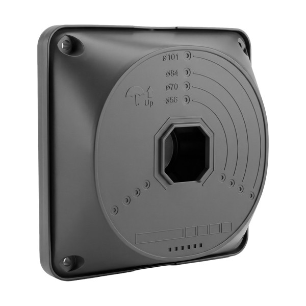 Монтажна коробка Light Vision VLC-08BX, пластик, 130*130*40 мм, графітова