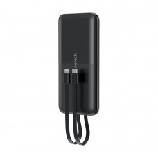 Повербанк 10000mAh Choetech B654 Black 22.5W QC3.0 PD3.0 вбудовані кабелі Type-C та Lightning