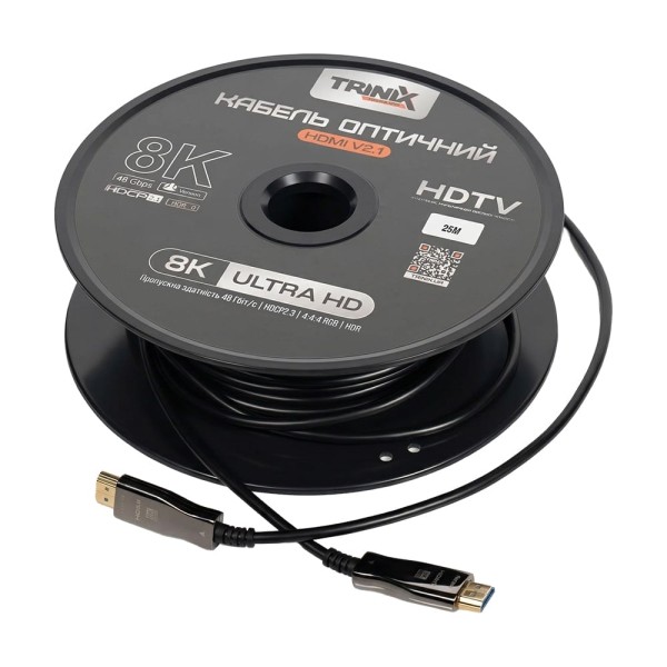 Кабель HDMI V2.1 оптичний 25м Trinix (AOC-HDMI8k-25m)