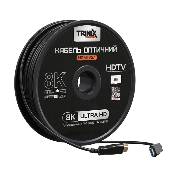 Кабель HDMI V2.1 оптичний 35м Trinix (AOC-HDMI8k-35m)