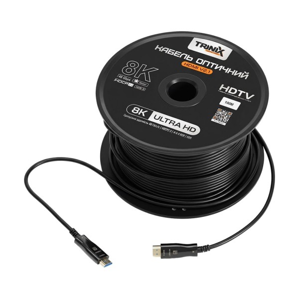 Кабель HDMI V2.1 оптичний Trinix 100м (AOC-HDMI8k-100m)