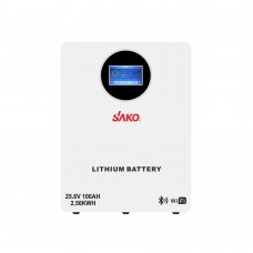 Акумуляторна батарея літій-залізо-фосфатна LiFePO4 100А*год 25.6В 2560Вт*год Sako Li-Sun series SK-25.6V100Ah настінний / підлоговий монтаж