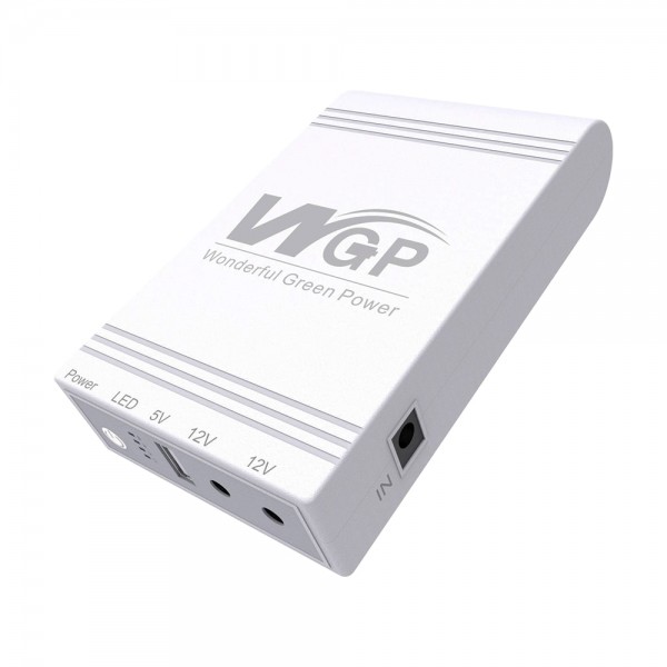 Джерело безперебійного живлення Mini UPS WGP UPS103A 10400mAh 5V/12V/12V, Li-ion 4*2.6Ah, для роутера і медіаконвертера