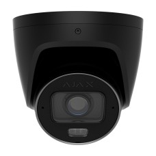 IP-відеокамера 8Mp Ajax TurretCam HLVF (8 Mp) Black 2.8-12mm, ІЧ+LED-підсвічування, з мікрофоном