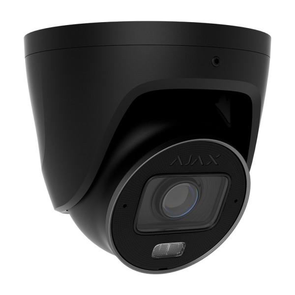 IP-відеокамера 8Mp Ajax TurretCam HLVF (8 Mp) Black 2.8-12mm, ІЧ+LED-підсвічування, з мікрофоном