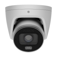 IP-відеокамера 8Mp Ajax TurretCam HLVF (8 Mp) White 2.8-12mm, ІЧ+LED-підсвічування, з мікрофоном