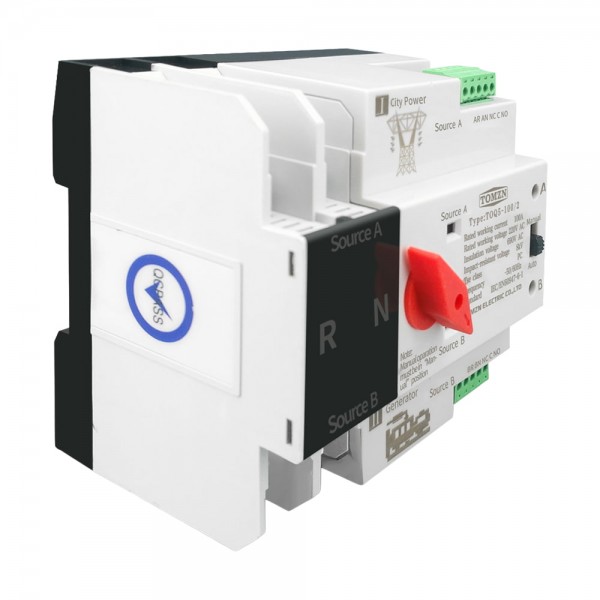 Автоматичний перемикач (АВР) під DIN-рейку TOMZN TOQ5/2P 100A 2 полюси