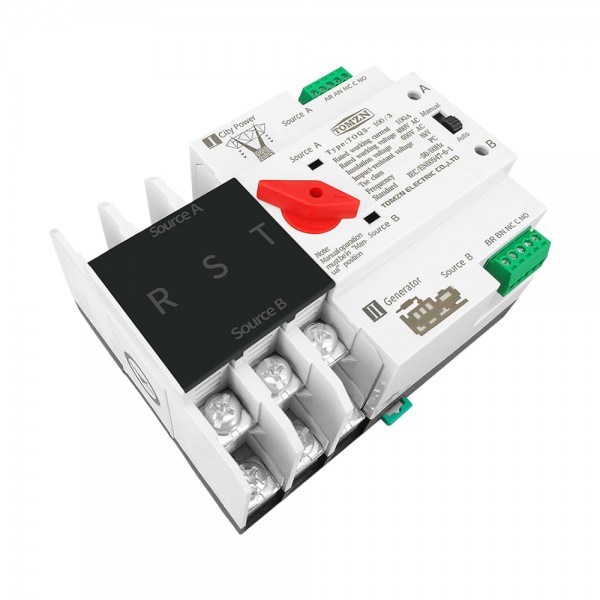 Автоматичний перемикач (АВР) під DIN-рейку TOMZN TOQ5/3P 100A 3 полюси