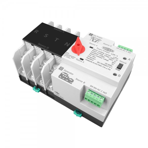 Автоматичний перемикач (АВР) під DIN-рейку TOMZN TOQ5/4P 125A 4 полюси