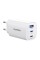 Мережевий зарядний пристрій Choetech PD9006 PD65W GAN USB-A+2xUSB-C White
