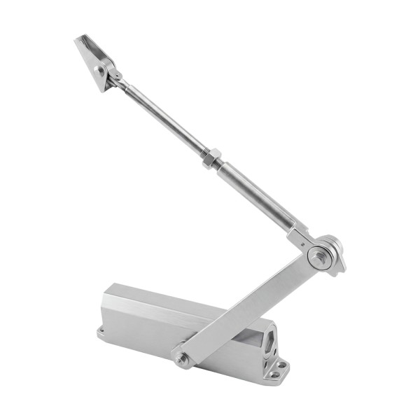 Дверний доводчик Dortec DT-65HA Silver 85-120кг з фіксацією дверей у відчиненому положенні