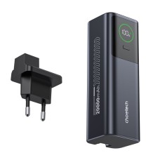 Повербанк 20000mAh Choetech B1012 Grey 100W з EU адаптером QC3.0 PD3.0, вбудований кабель