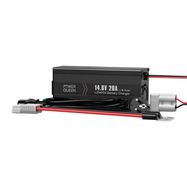 Зарядний пристрій для акумуляторних батарей LiFePO4 14.6V/20A Power Queen P12V20A-BCHA-X