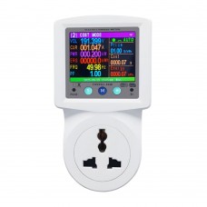 Розумна розетка з реле контролю напруги, струму, потужності з Wi-Fi (Tuya) TOMZN TOVPD1-SKW Universal+EU 16A, моніторинг енергоспоживання