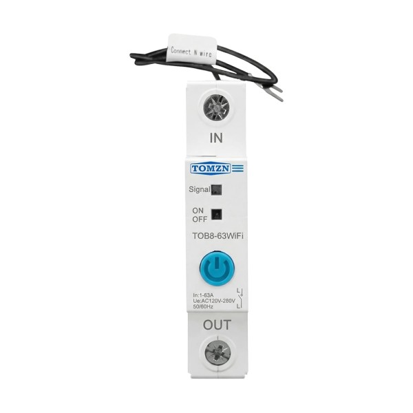 Розумний автоматичний вимикач з Wi-Fi (eWeLink) TOMZN TOB8-63 63A з моніторингом енергоспоживання