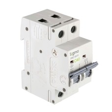 Автоматичний вимикач 2-полюсний Sigma 6кА, 2P, 16А "С" (6SM216C)