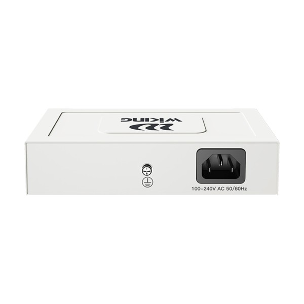PoE-комутатор 6-портовий некерований Wiking WK-PS206 V2, 4x100Mbps PoE, 2x100Mbps Uplink, 45W