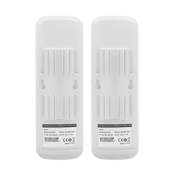 Комплект бездротового моста WiFi Wi-Tek WI-CPE800-KIT V3 5GHz, 867Mbps, 5km, 2x1000Mbps, PoE IN/LAN OUT, Cloud